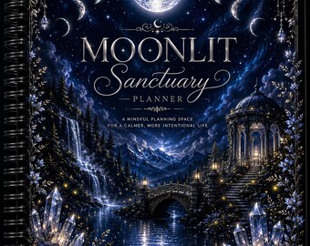 Neurodivergent Planner | Sanctuary Moonlit Sanctuary Edition | Undated ADHD Planner | Executive Function Organizer | 170-Page Luxury Spiral