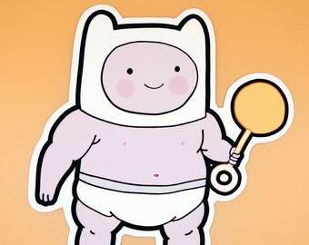 Fionna & Cake Baby Finn + Free Shipping + Free Adventure Time Bonus Sticker + 3" Sticker Decal Matte Vinyl + Finn and Jake