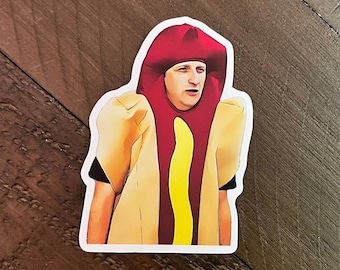 I Think You Should Leave Hot Dog Tim Robinson Matte Stickers | 2&quot; 3&quot; 4&quot; | Free Shipping | Includes Free Bonus Sticker | ITYSL
