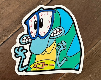 Rocko's Modern Life Filburt Vinyl Sticker + Free Shipping + Includes Free Bonus Sticker + Nickelodeon Nick Toons + 90's Cartoons [3"x3"]