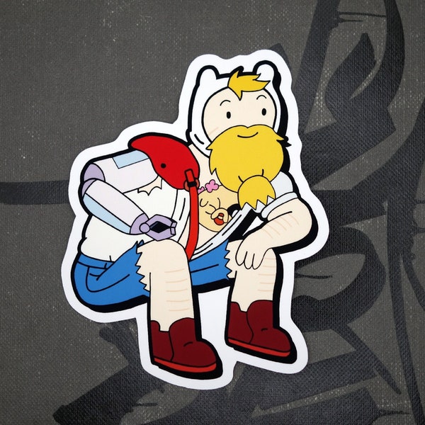 Fionna & Cake Finn Sticker + Free Shipping + Free Adventure Time Bonus Sticker + 3" Sticker Decal Matte Vinyl + Finn and Jake