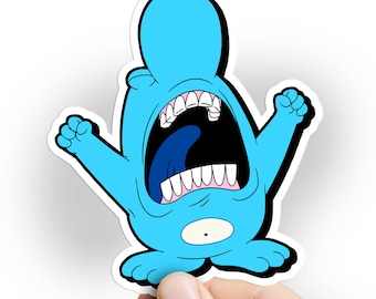 Shmaloogle Screaming Smiling Friends Sticker + Free Pim Sticker | Free Shipping | Matte Vinyl