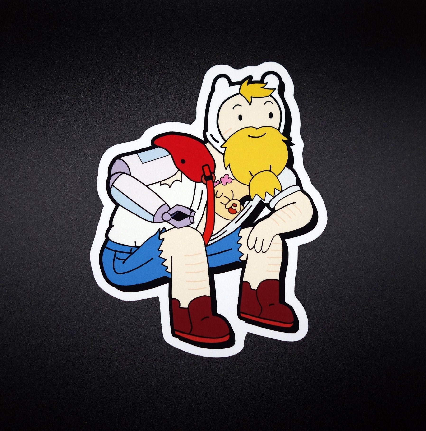 Sticker Fnn Fionna & Cake Finn Sticker + Free Shipping + Free Adventure Time Bonus ...