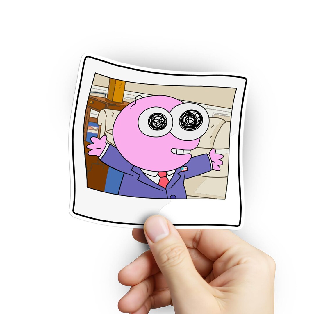Pim Smiling Friends Polaroid Sticker + Free Charlie Sticker | Free ...