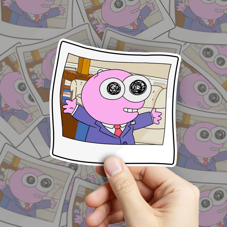Pim Smiling Friends Polaroid Sticker + Free Charlie Sticker | Free ...