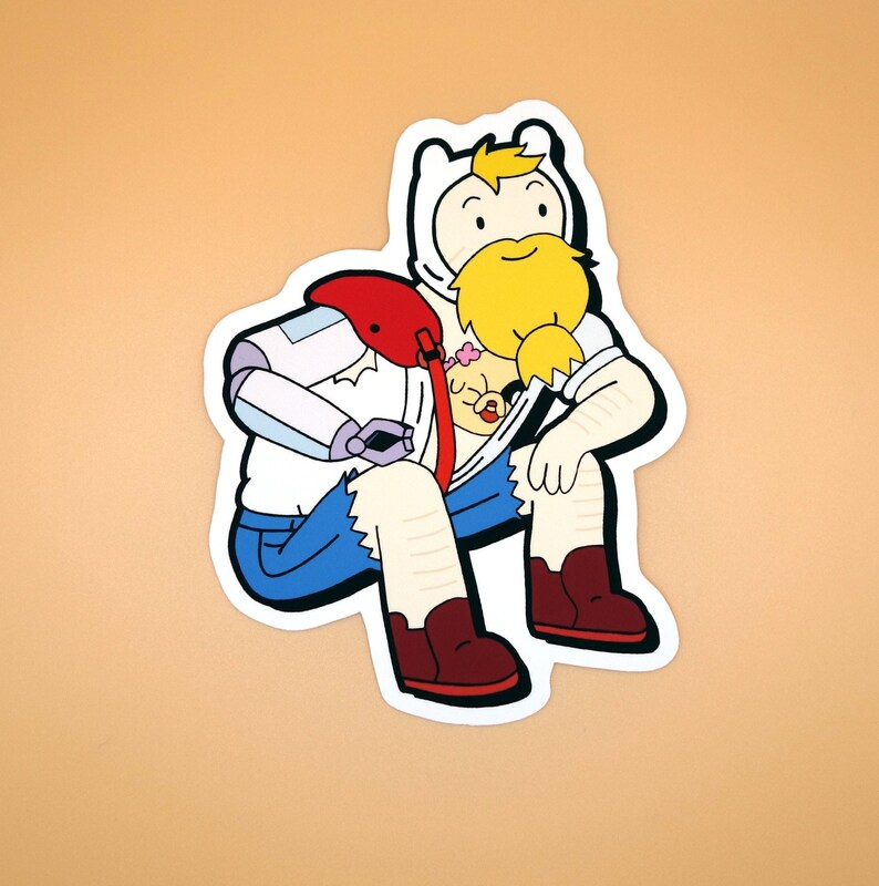 Sticker Fnn Fionna & Cake Finn Sticker + Free Shipping + Free Adventure Time Bonus ...