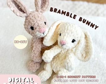 Keine nähen häkeln Häschen-Muster | Brombeer das Häschen | Amigurumi | keine nähen | Waldtier Muster | Markt macht | Streugarn