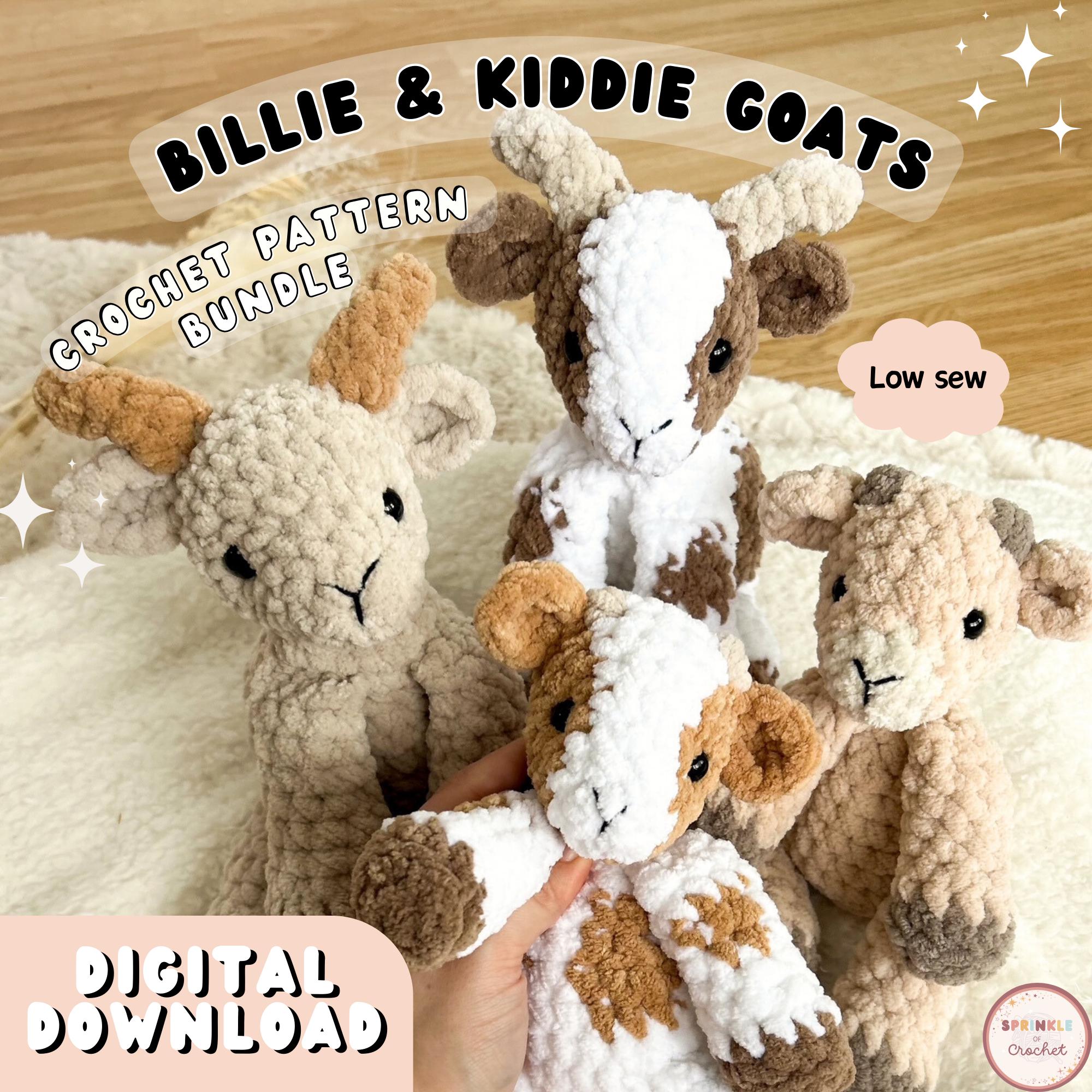 37 Goat Crochet Patterns to Stitch: Farm Animals, Amigurumi, and Whimsical Goats 36 Goat Crochet Pattern Bundle Billie & Kiddie the Goats