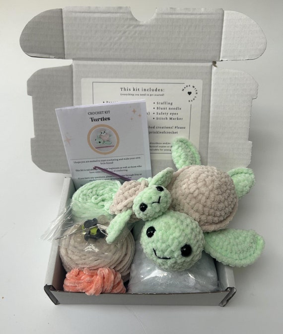 Turtle Crochet Kit | DIY Crochet | Gift for Turtle Lovers | Crochet Gifts | Beginner Crochet | Easy Level Crochet | Crafty Gift Ideas