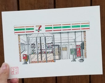 Japanese Seven Eleven | Store Front | Print | Unframed