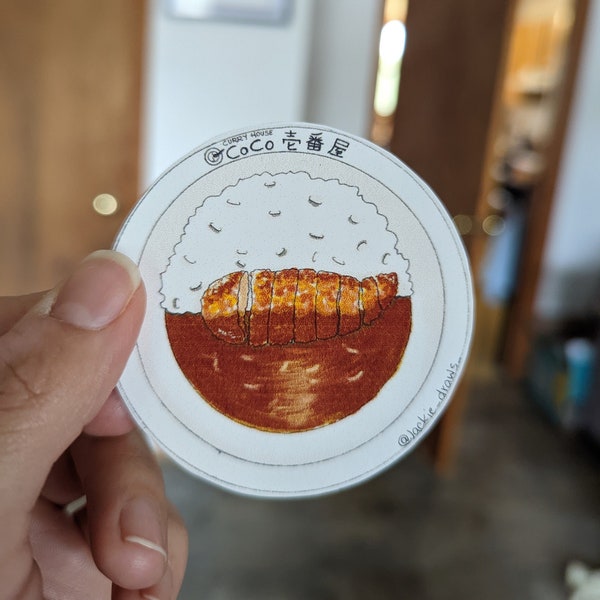 Coco Ichibanya Sticker | Vinyl Waterproof Sticker | Curry Plate