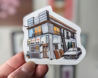 Fujiwara Tofu Shop Sticker | Ae86 | |Toyota &quot;Hachi Roku&quot; | JDM sticker | Japan Sticker | JDM | anime | Initial D |  Vinyl Waterproof Sticker