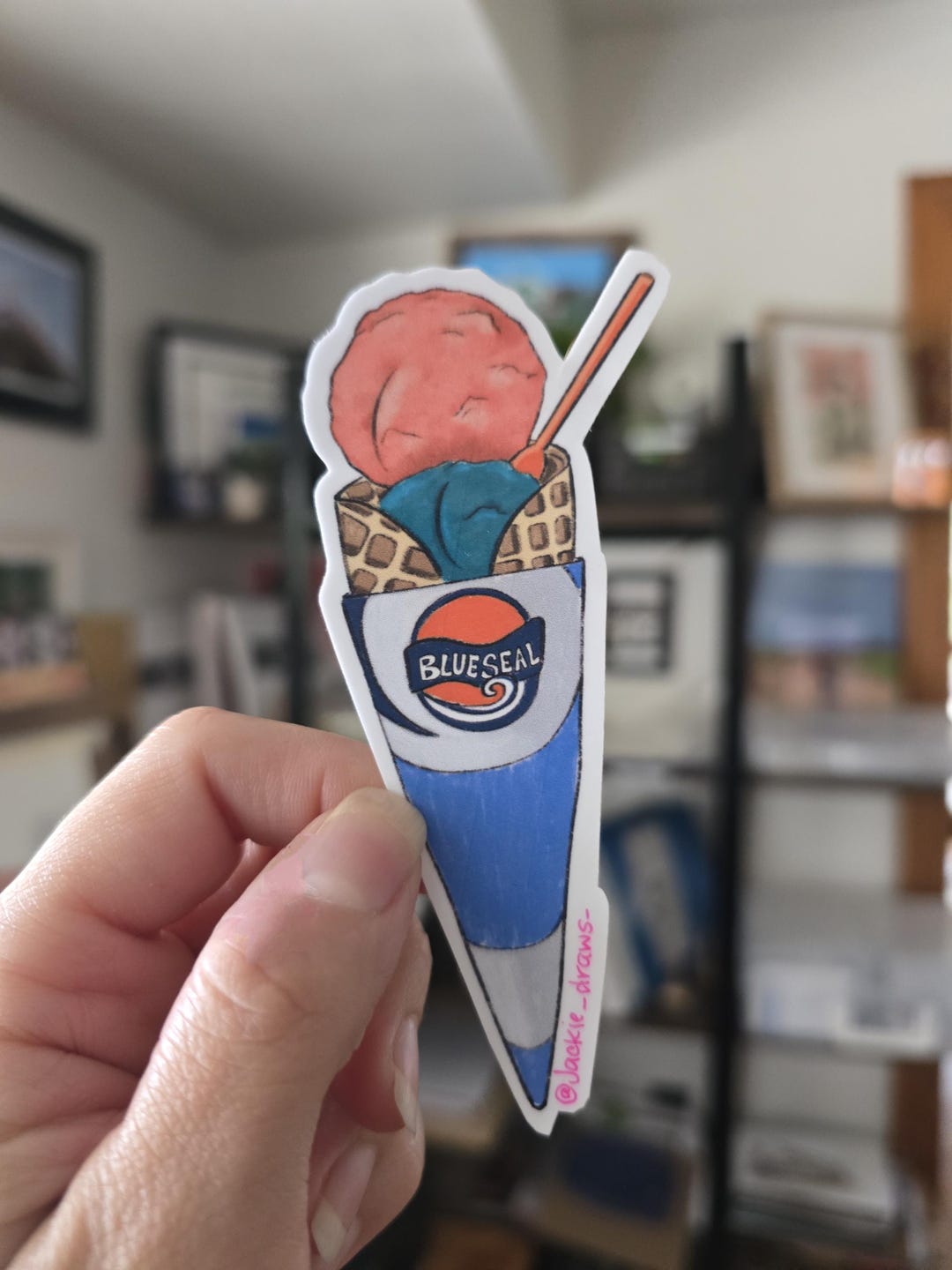 Blue Seal Ice Cream Sticker: Okinawa Japan, Waterproof Vinyl - Etsy