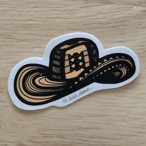 Sombrero Vueltiao Sticker | Colombia | Colombian art | Sombrero  Sticker | Vinyl Waterproof Sticker | Hat Sticker / Traditional / Latina