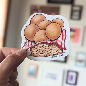 Colombian Buñuelos Sticker | Buñuelos | Colombian art |Snack  Sticker | Vinyl Waterproof Sticker | Foodie Sticker / Latina Sticker