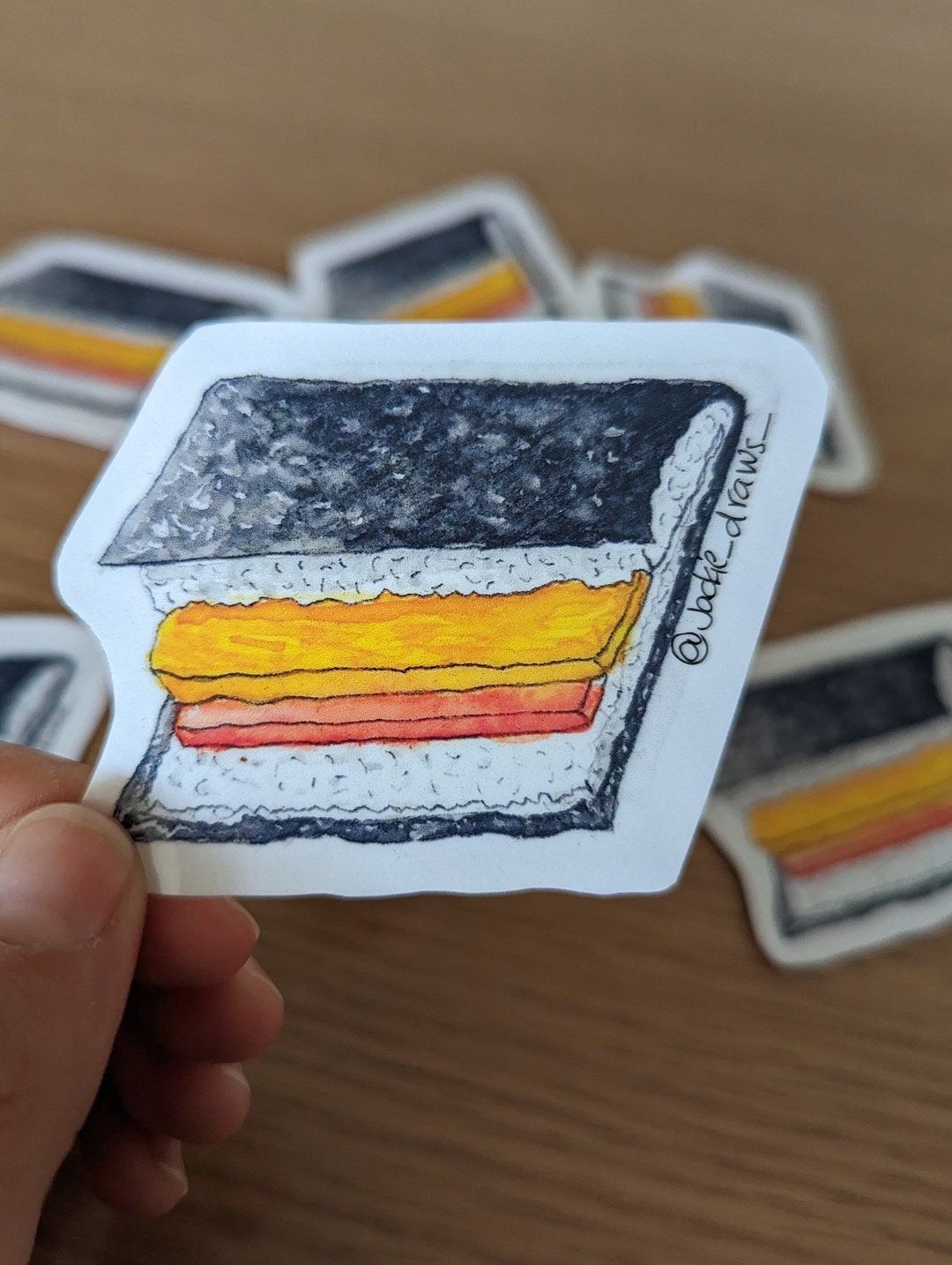 Okinawa Onigiri Pork Tamago Onigiri Glossy Vinyl Etsy