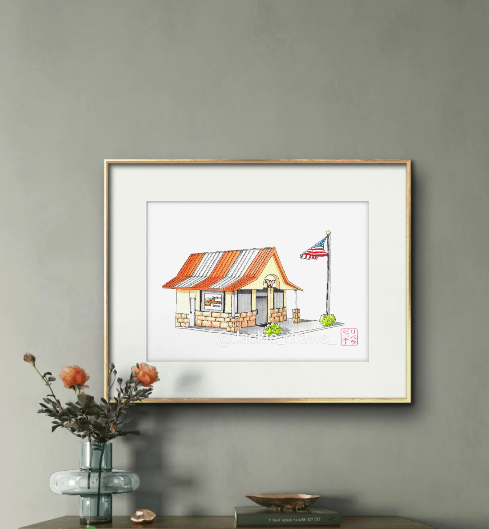 Whataburger Wall Art | Whatacolor | Hand painted