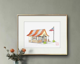 Whataburger Wall Art | Whatacolor | Hand painted | Texas Art