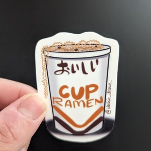 Cup Ramen Sticker | Japan Sticker | Vinyl Waterproof Sticker | Foodie Sticker
