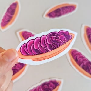 Beni Imo Tart Sticker | Okinawa Sticker | Vinyl Waterproof Sticker | Foodie Sticker