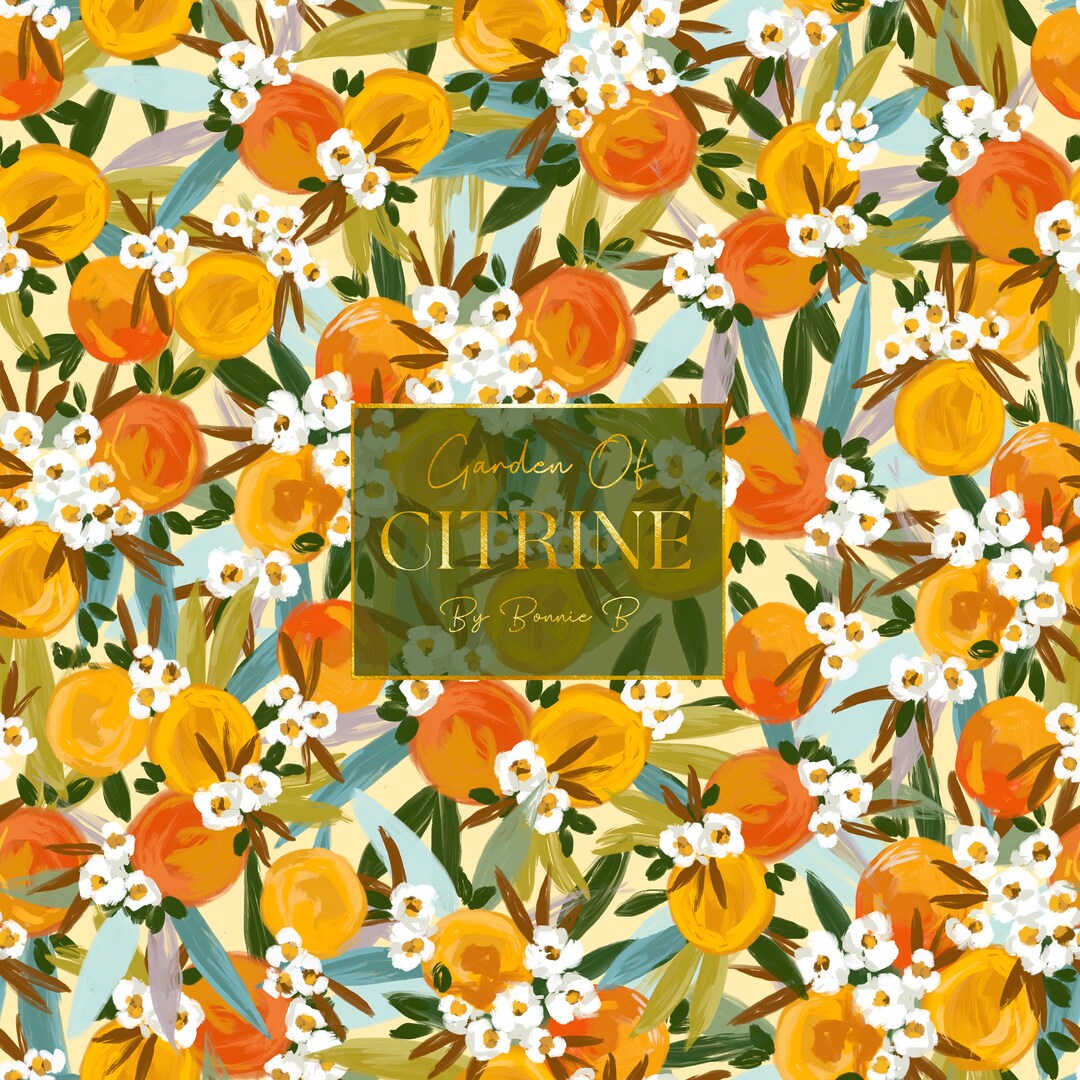 Orange Lemon Citrus Spring Summer Seamless Pattern Digital Papers ...