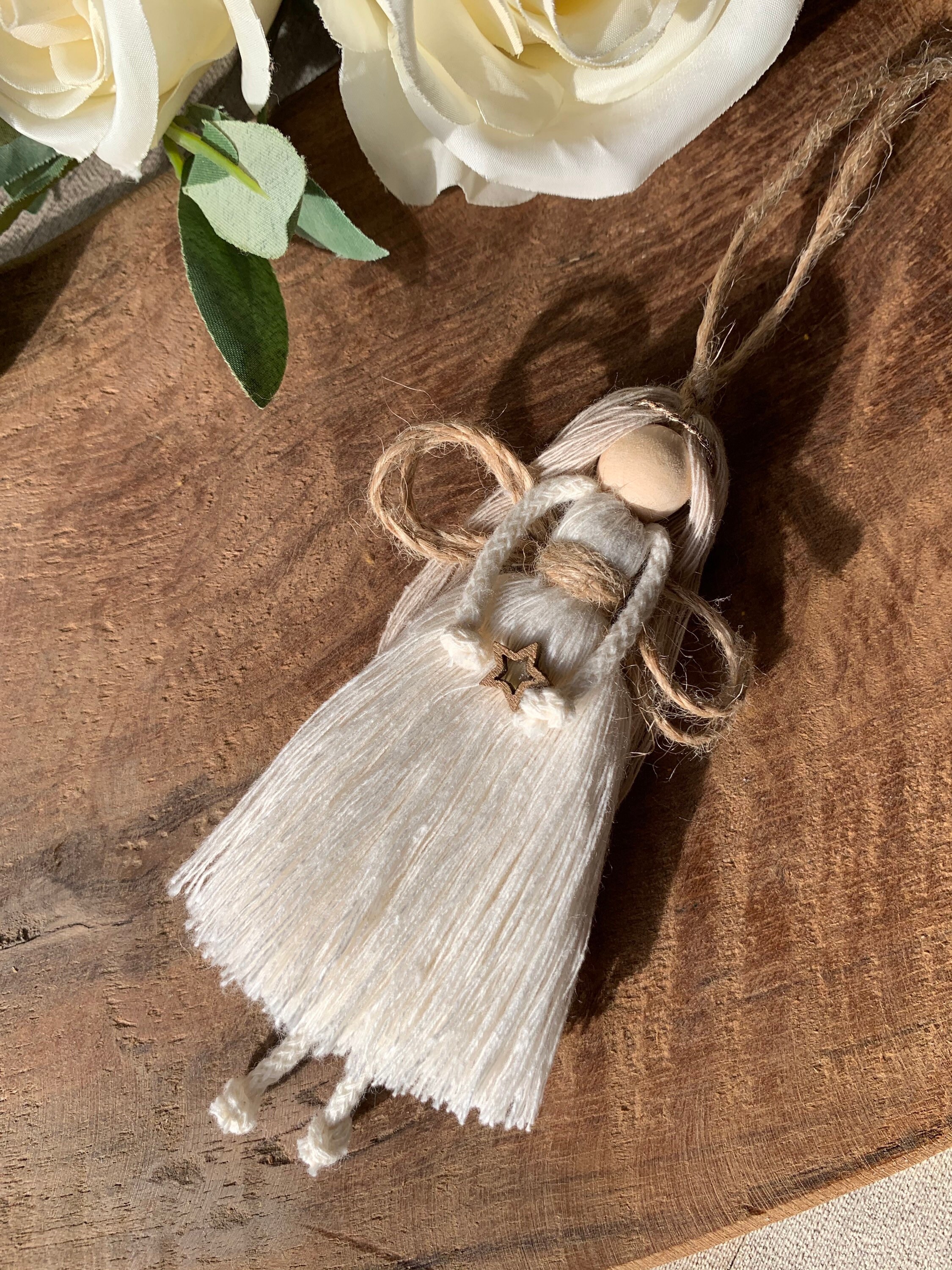 Macrame Fée Boho Petit Ange Suspendu Décoration Intérieure