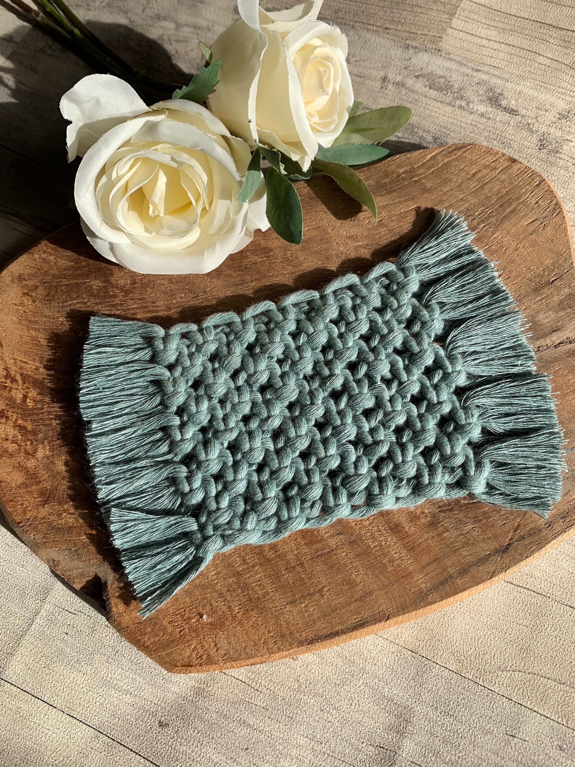 Macrame Mug Rug Boho Coaster