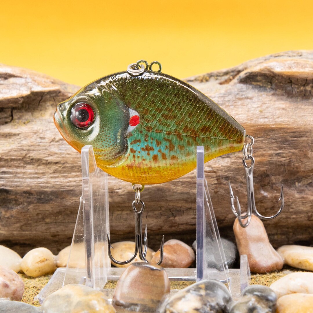 Sunfish Float Pumpkinseed Sunfish: Custom Painted Lipless Floating Crankbait Fishing ...
