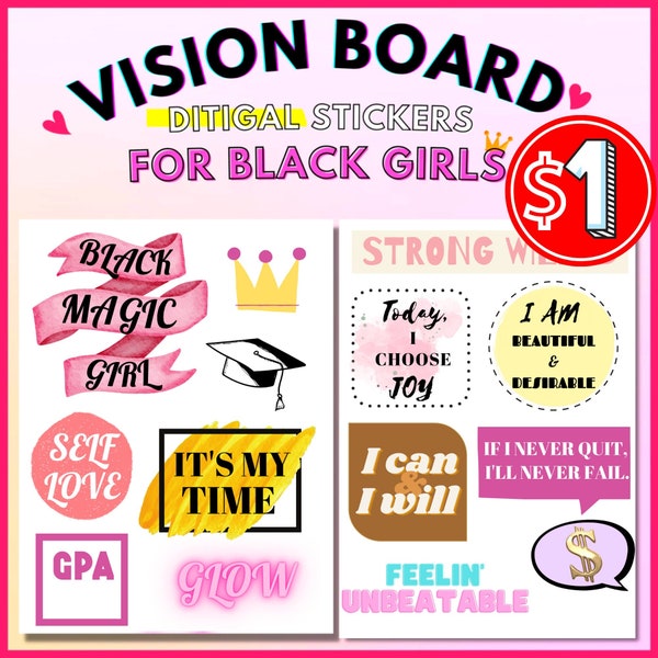 Vision Board Stickers 2023 - Etsy UK