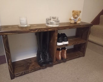 Rustic Farmhouse wooden Boot and shoe rack - Chunky and sturdy