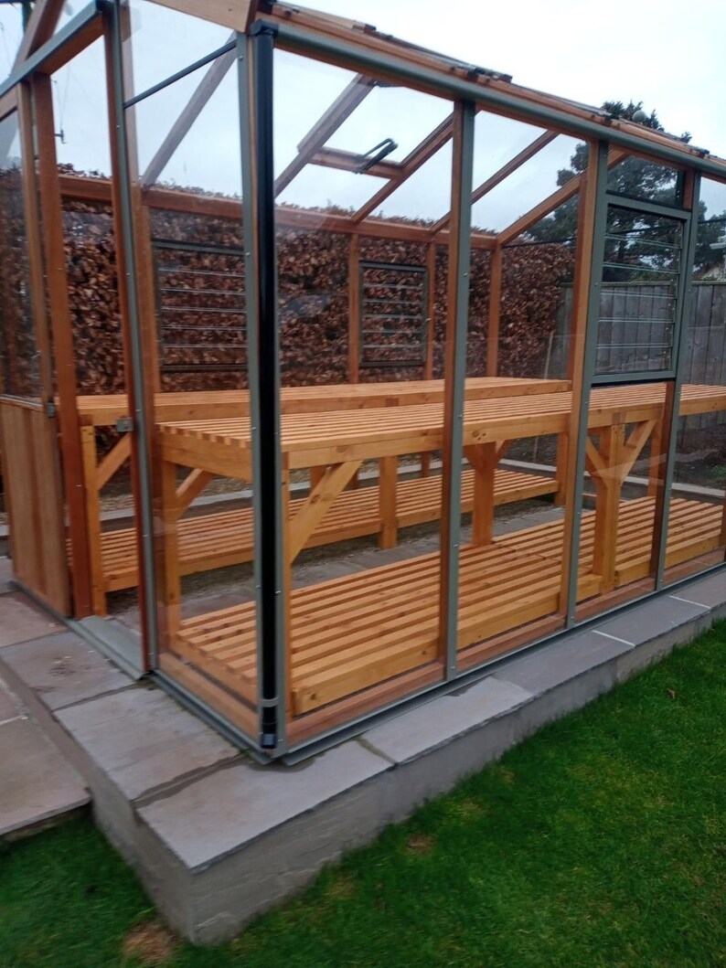 Heavy Duty Greenhouse Swedish Redwood Wooden Staging and Etsy UK