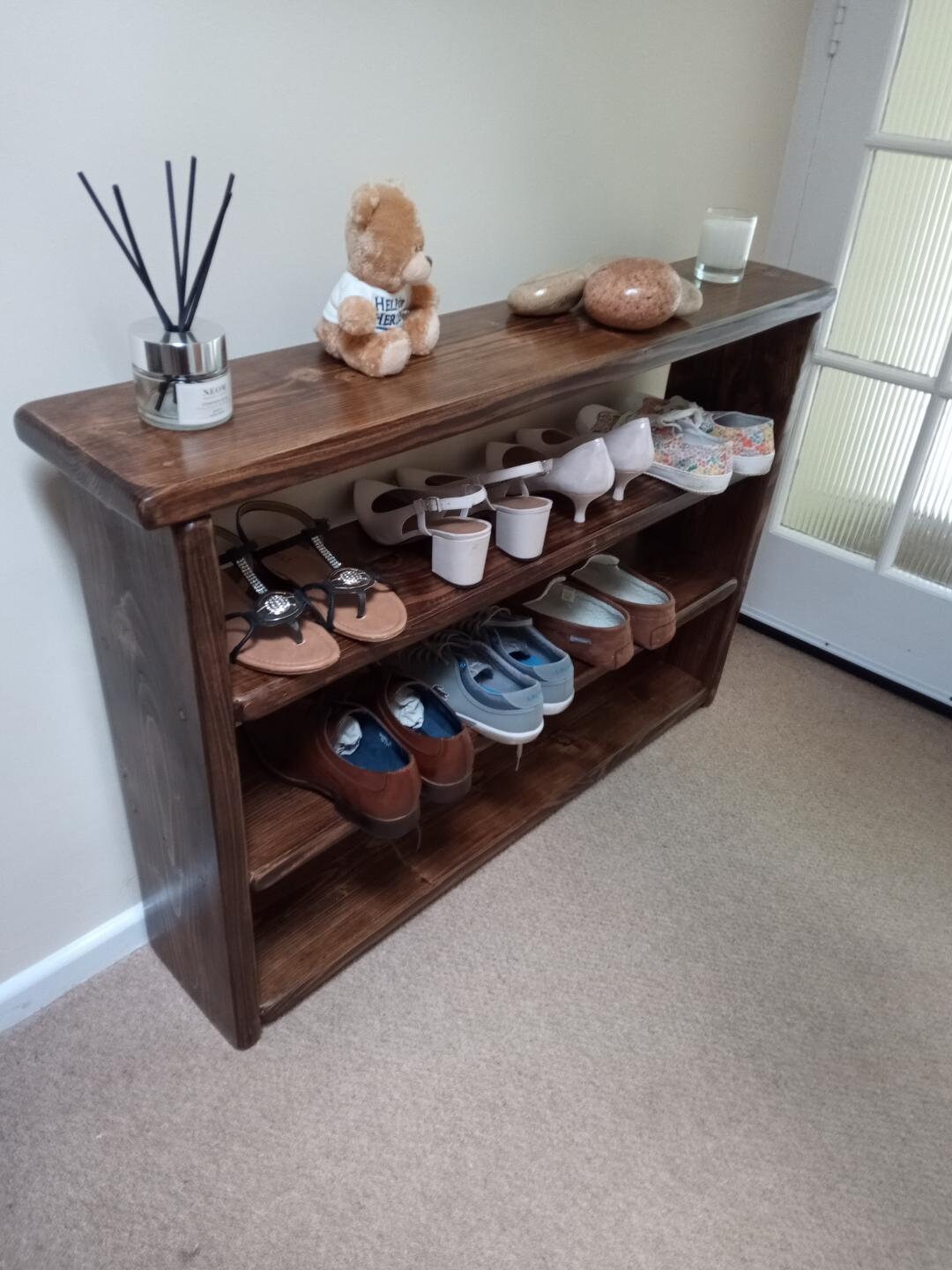 Rustic Bookcase Shoe Rack and Hall Stand Hand Crafted in Etsy UK