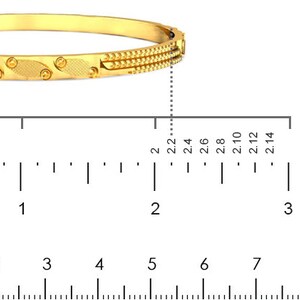 916 Gold Plated Pink & Green Cz Bangles, American Diamond Inlaid One Gram Gold Forming Bangles For Wedding,Birthday,Anniversary, 2-6 Inches image 4