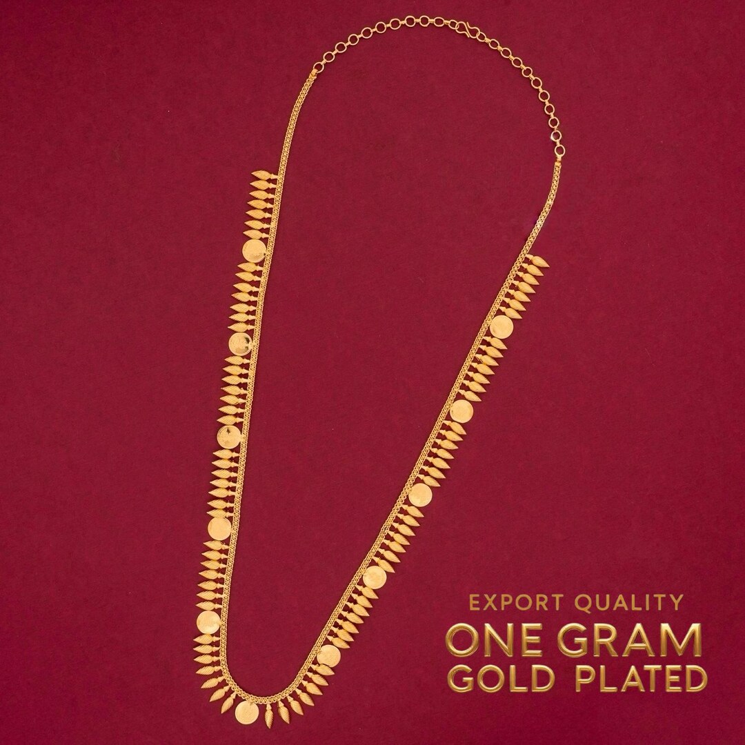 Traditional Kasu & Mulla Long Necklace | South Indian Traditional ...
