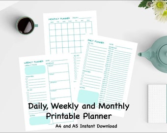 Quarterly Planner Printable Undated Minimalist Planner - Etsy