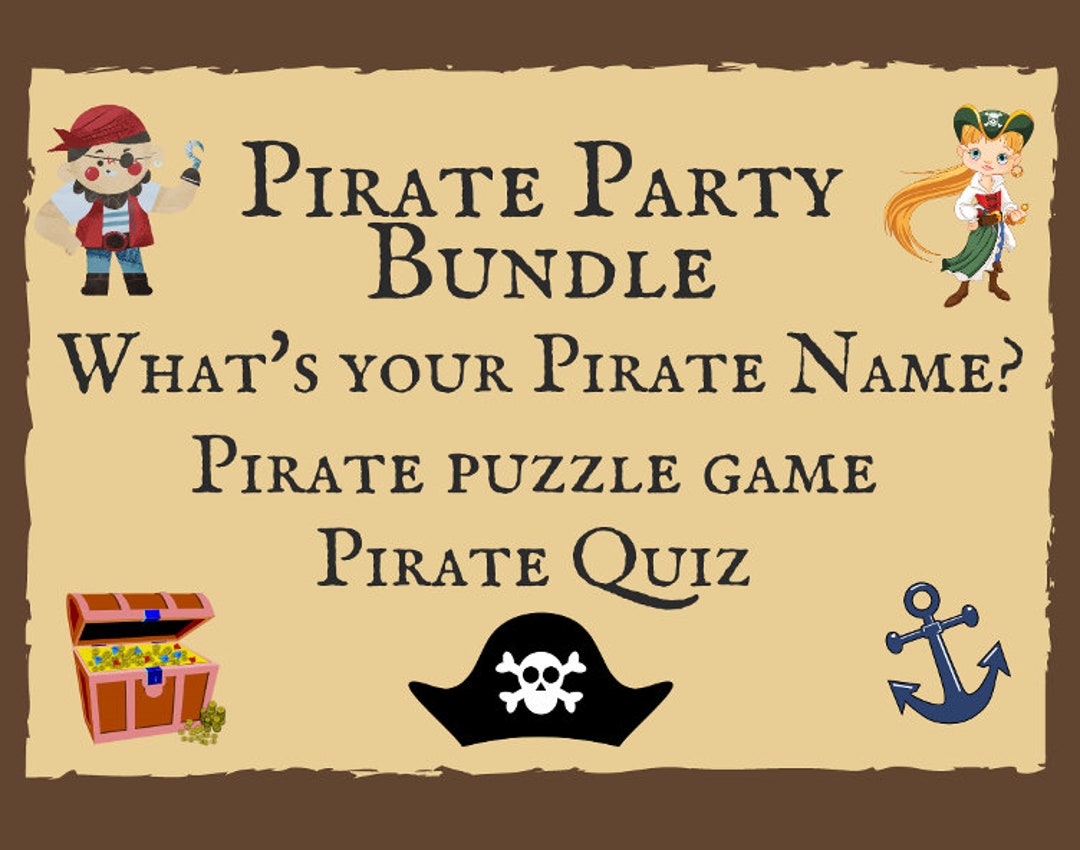 Pirate Party Games Pirate Theme Games What's My Pirate -  Israel