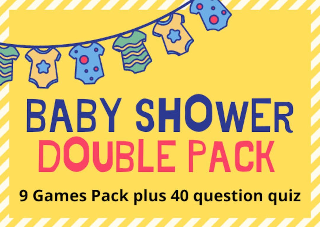 Baby Shower Games, 9 Baby Shower Games, Instant Download Baby Shower