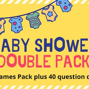 Baby Shower Games, 9 Baby Shower Games, Instant Download Baby Shower Games, Baby Shower Pack, Baby Shower Quiz & Games Gender Neutral Shower