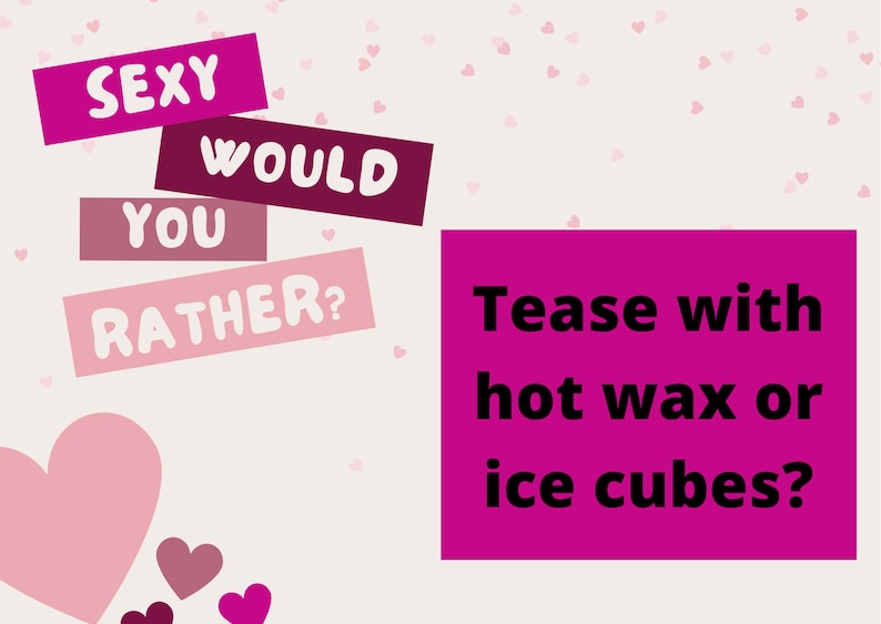 Sexy Would You Rather 35 Questions Party Game Instant Download Unique