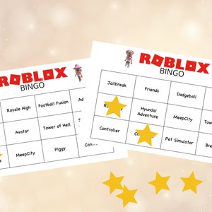 Free Robux Bingo Card