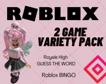 Royale High Devinez le mot et Roblox Bingo Game Variety Pack Téléchargement numérique Roblox Royale High Devinez le mot Royale High Game Royale High