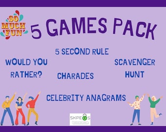 5 Game Variety Party Pack, Variety Game Pack, Party Variety Games Pack, Variety Games Pack, Game Variety Pack, 5 Game Variety, Party Pack