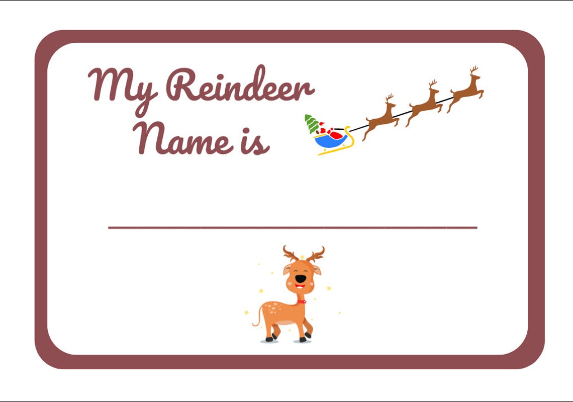 What s Your Reindeer Name Name Generator Printable Party Game Instant 