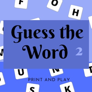 Guess the Word Family Game Night Guess the Word Game Instant Download Guess the Word Friends Game Night Fun Game Variety Guess the Word Game