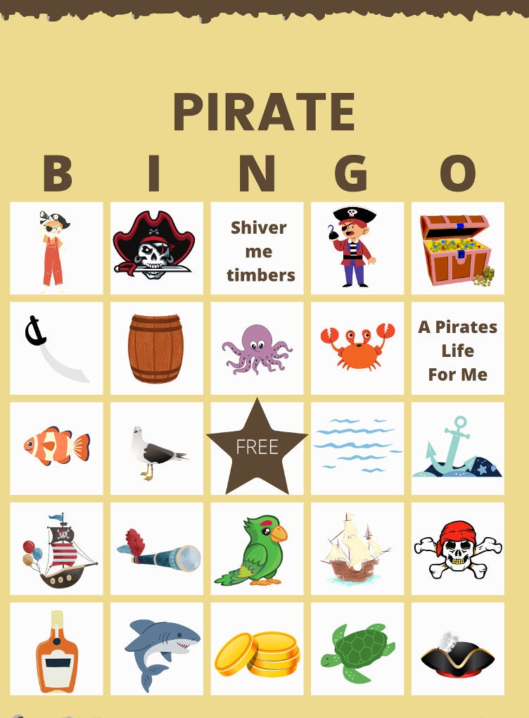 Pirate Party Printable Games 4 Pirate Party Game Pack Pirate Themed ...