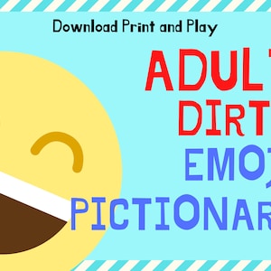 Dirty Emoji Pictionary Emoji Pictionary Fun Adult Game Unique Adult Emoji Dirty Pictionary Print & Play Batchelorette Hen Party Variety Game