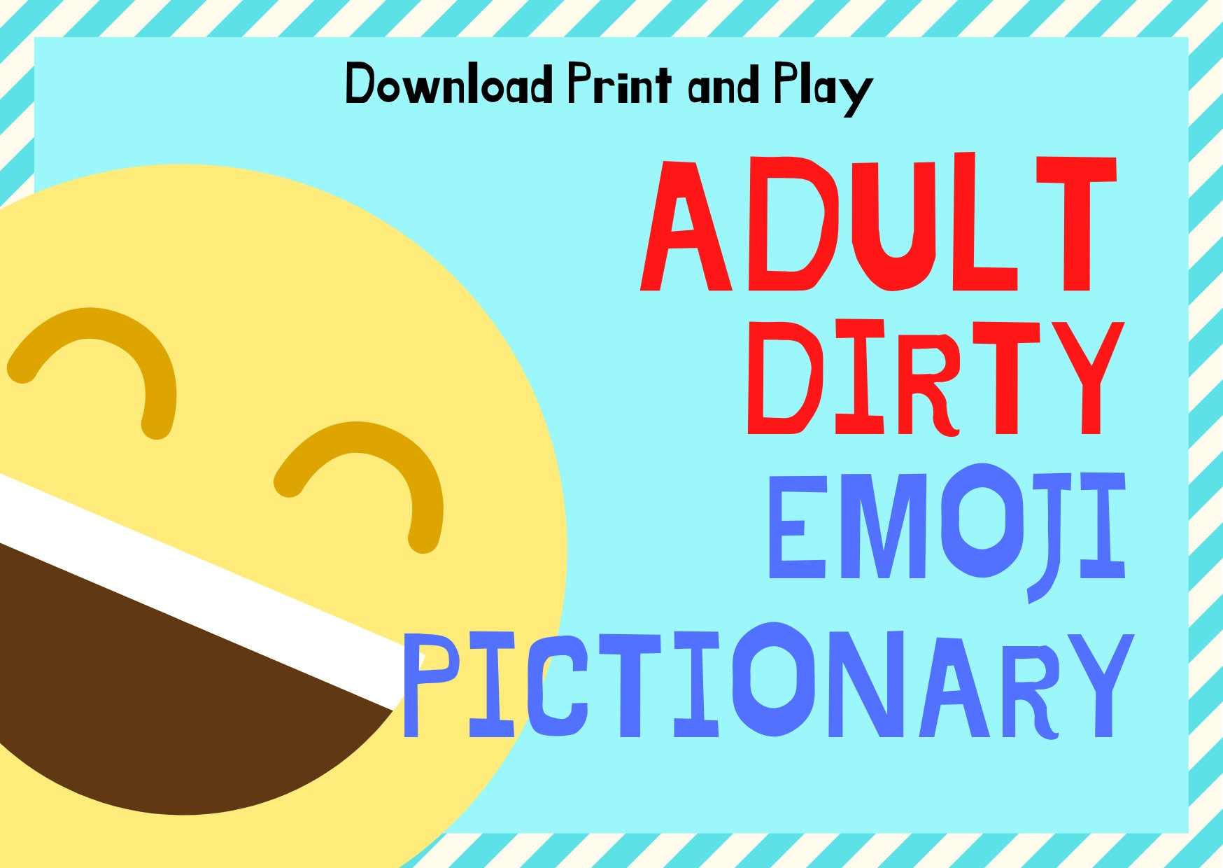 Dirty Emoji Pictionary Emoji Pictionary Fun Adult Game Unique Adult