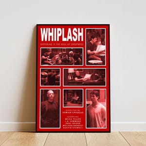 Poster del film Whiplash Aesthetic, stampa artistica da parete di alta qualità