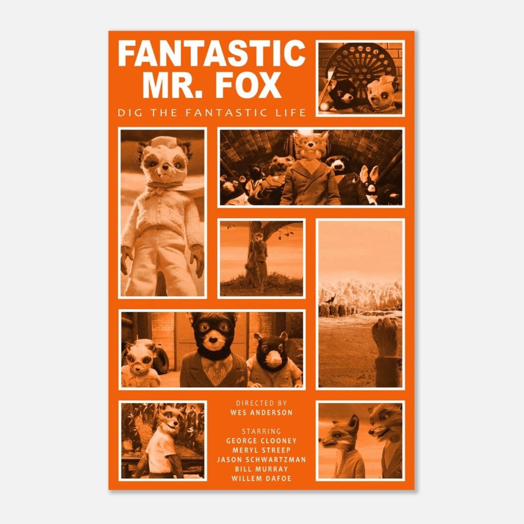 Fantastic Mr. Fox Aesthetic Movie Poster Print Premium Wall Art Design ...