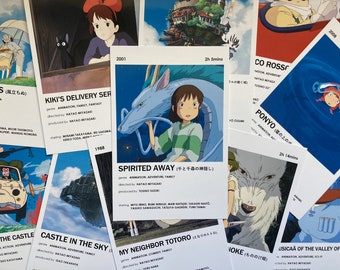 Hayao Miyazaki Movie Print Poster Card Collection (6x4inch)